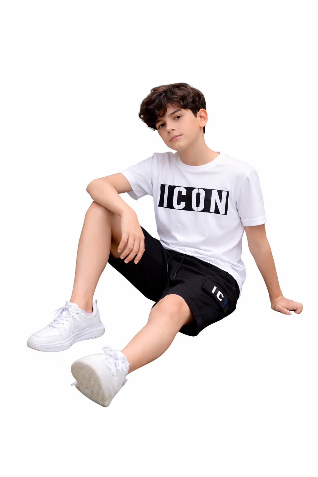 Bermuda cargo ICON ragazzo 8-16 anni nero