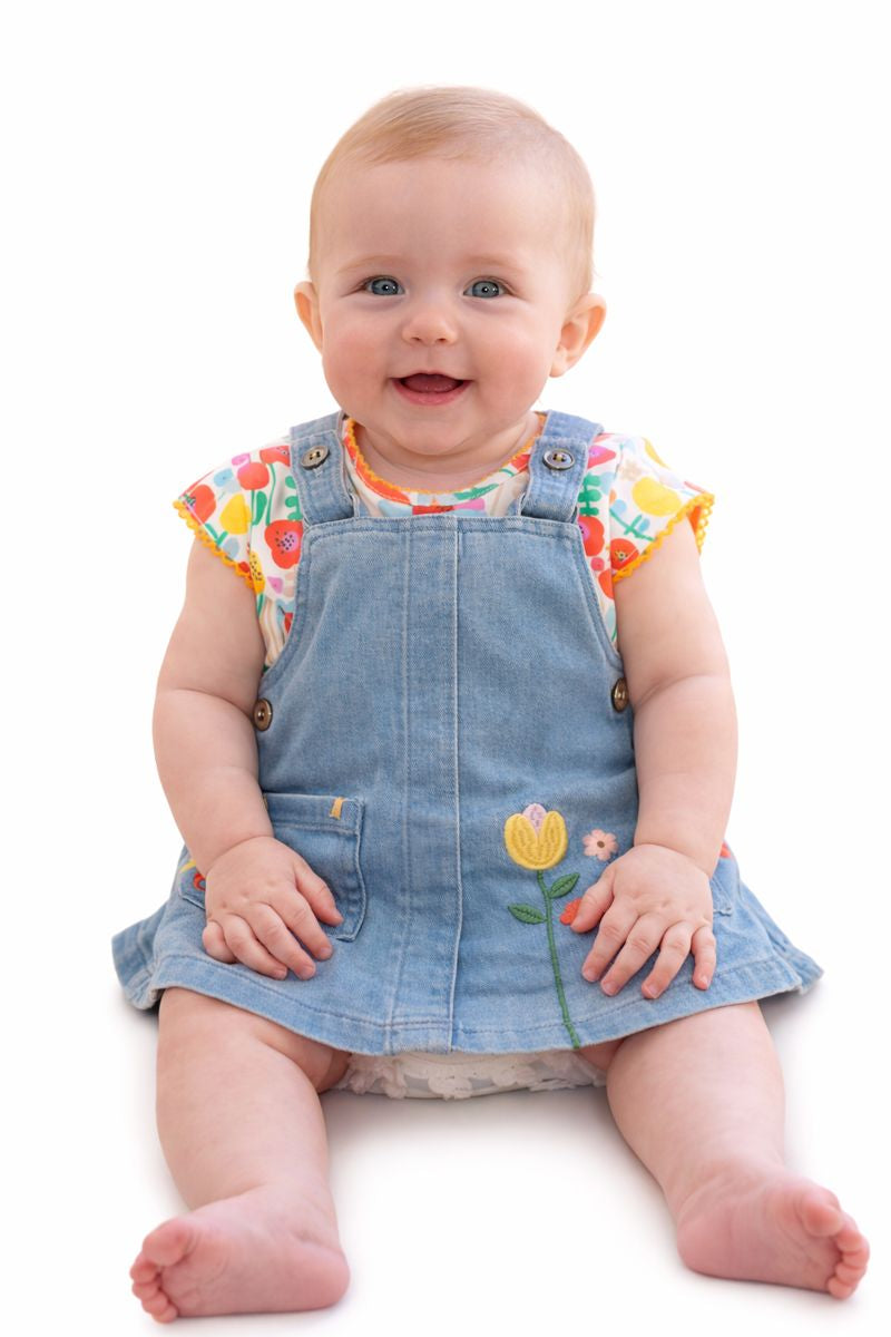 Abito in jeans Boboli con t-shirt abbinata – Neonata | 3–24 mesi | Primavera Estate