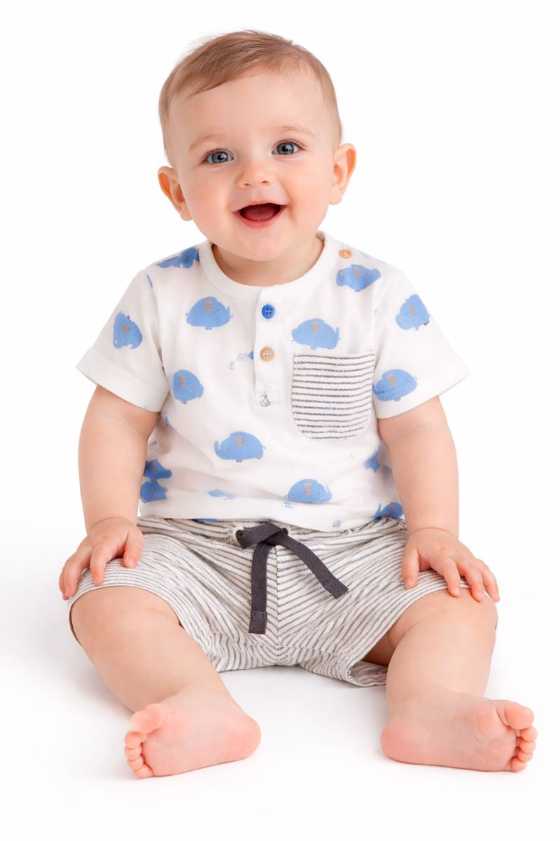 Completo Boboli cotone neonato 3-24 mesi