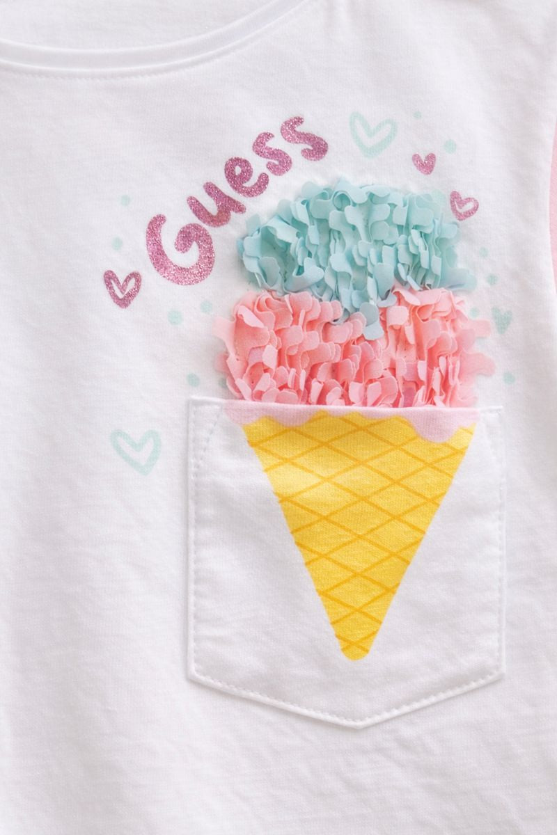 T-shirt da bambina Guess con stampa gelato – Nuova Collezione Primavera Estate