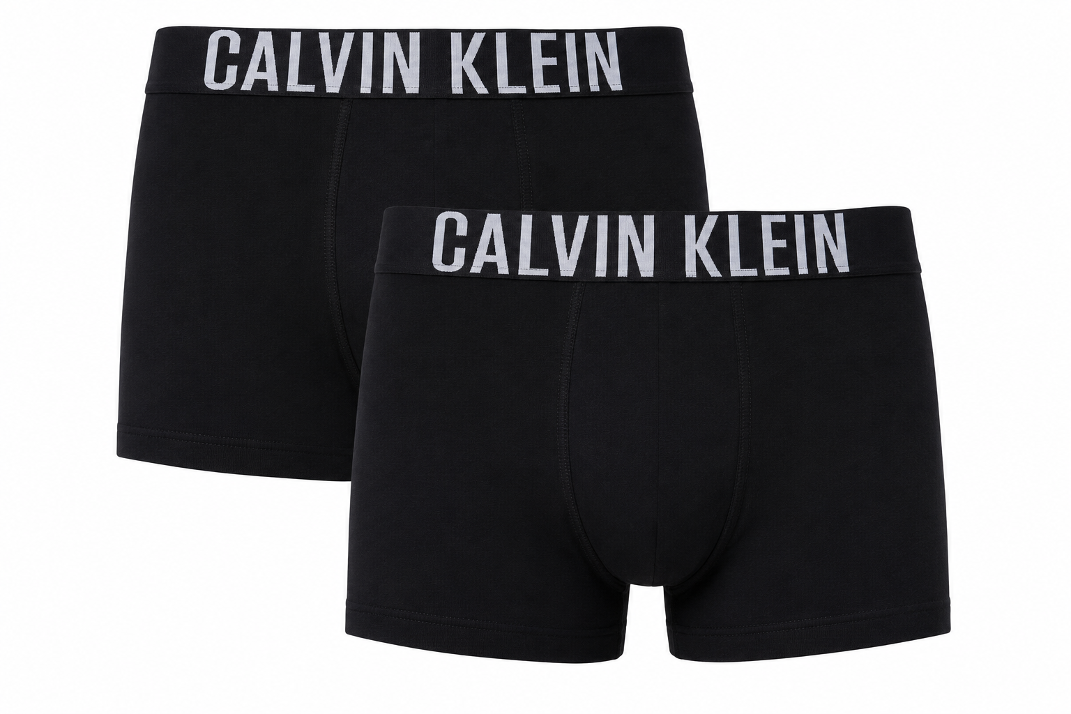 Confezione 2 Boxer per ragazzo Calvin Klein  in Cotone Elasticizzato – Nero