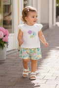 Completo neonata Mayoral 6-24 mesi in cotone con pantaloncino – ideale per estate