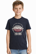 T-shirt Tommy Hilfiger ragazzo blu con logo – cotone morbido 8-16 anni