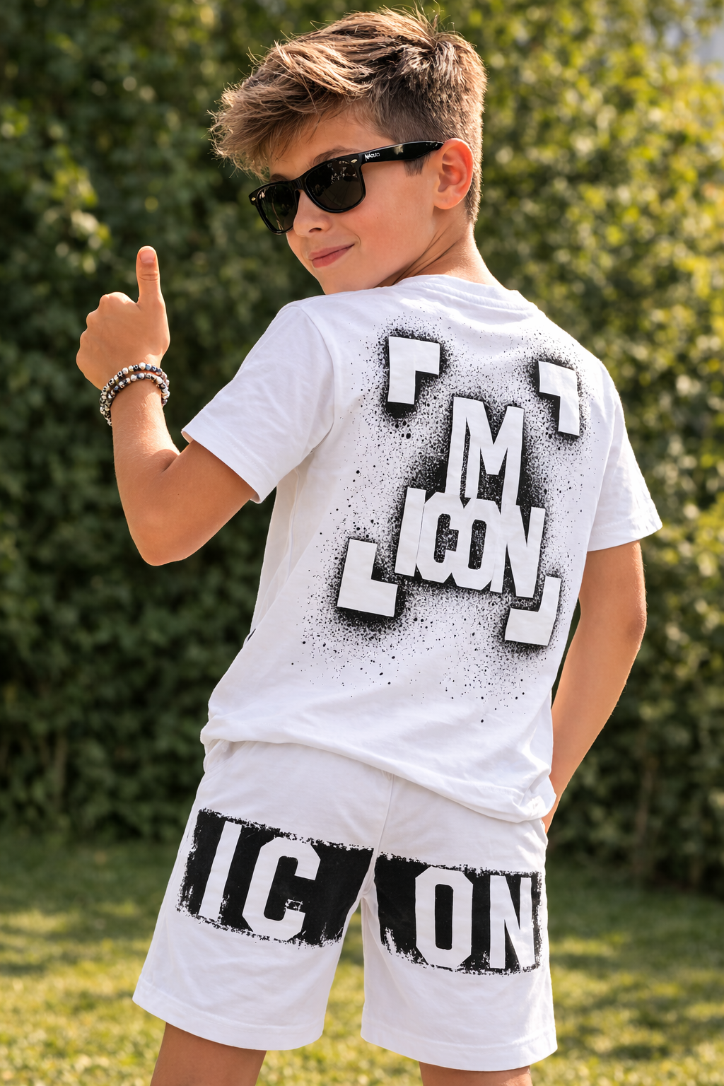 T-shirt ragazzo ICON stampa grafica “I’M ICON” (8-16 anni)