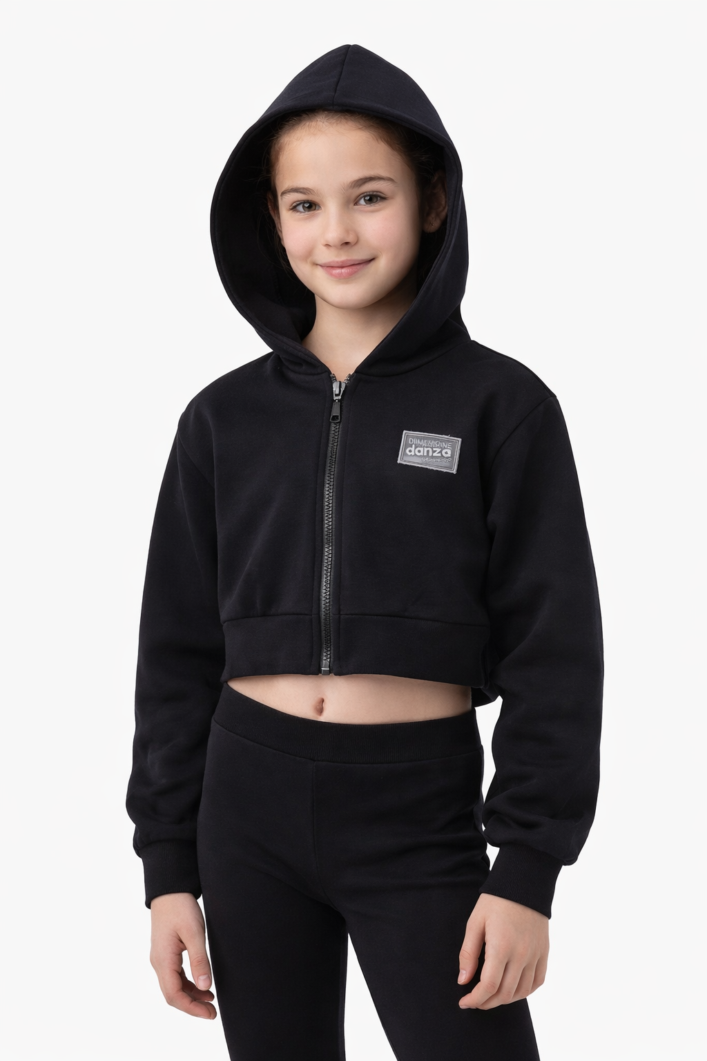 Felpa cropped con zip e cappuccio Dimensione Danza – ragazza 8-16 anni