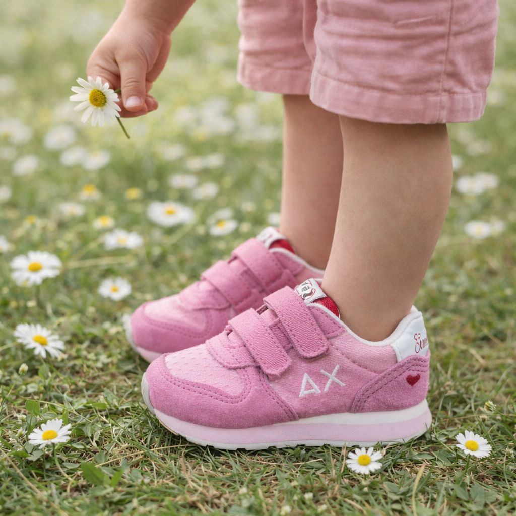 Sneakers bambina Sun68 con strappo e lacci elastici dal  21 al 24- sportive leggere