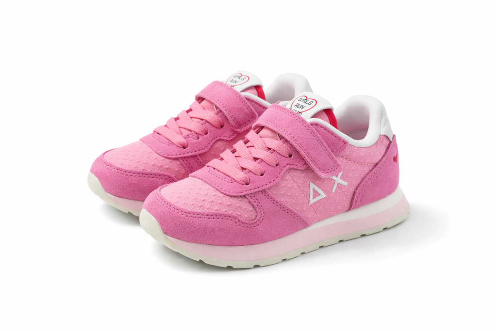 Sneakers bambina Sun68 con strappo e lacci elastici dal n 30 al n 34 sportive leggere
