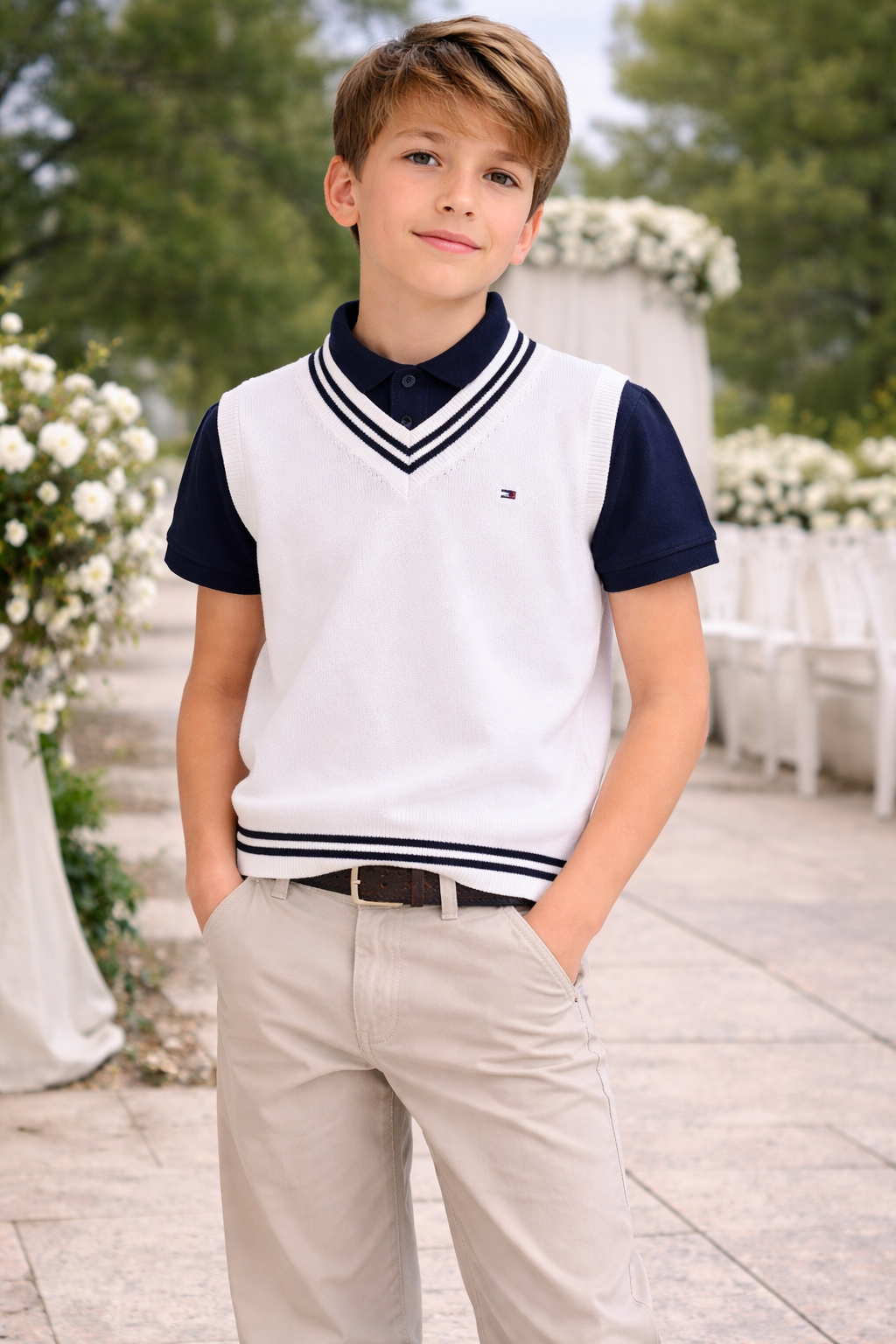 Gilet in filo di cotone Tommy Hilfiger – Ragazzo 8-16 anni