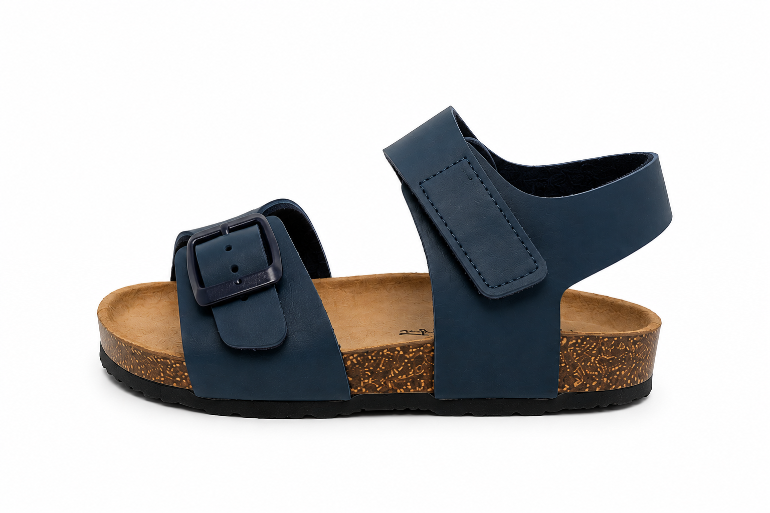 Goldstar Sandalo Blu Made in Italy con Plantare Soft in Pelle e Chiusura a Strappo