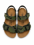 Goldstar Sandalo mimetico Made in Italy con Plantare Soft in Pelle e Chiusura a Strappo
