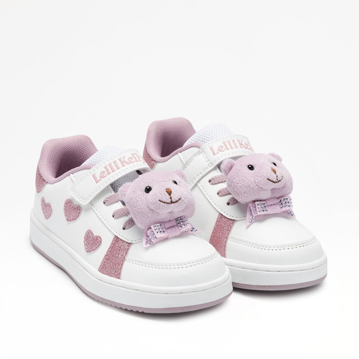 Lelli Kelly Sneakers Orsetto con Strappo – Bianco/Lilla – dal 28 al 35