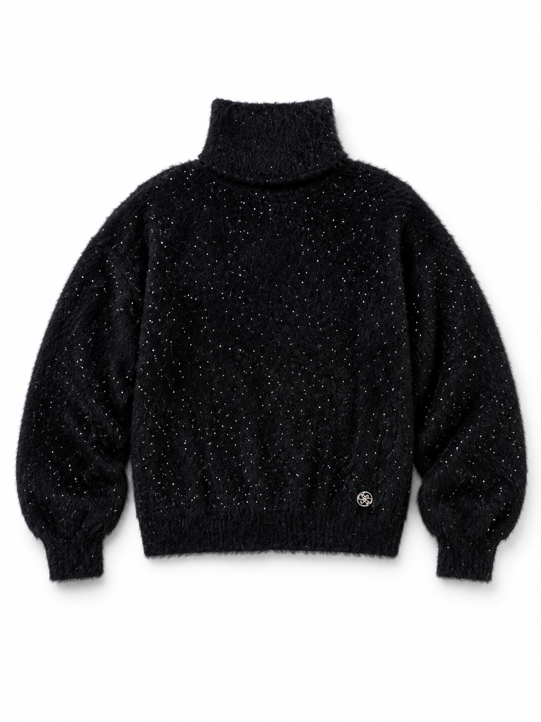 Maglioncino Guess nero effetto peluche con collo alto | 12-16 anni | Nuova Collezione Autunno Inverno