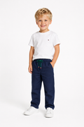 Pantaloni in lino bambino 3-7 anni con coulisse