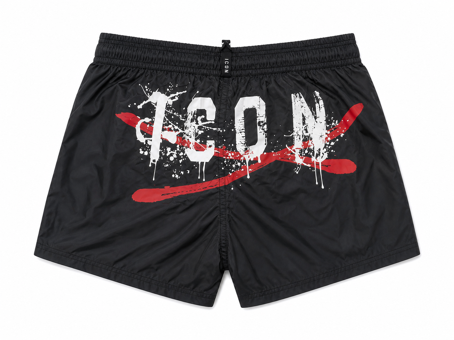 Costume ICON ragazzo nero con coulisse – leggero e asciugatura rapida (10–16 anni)