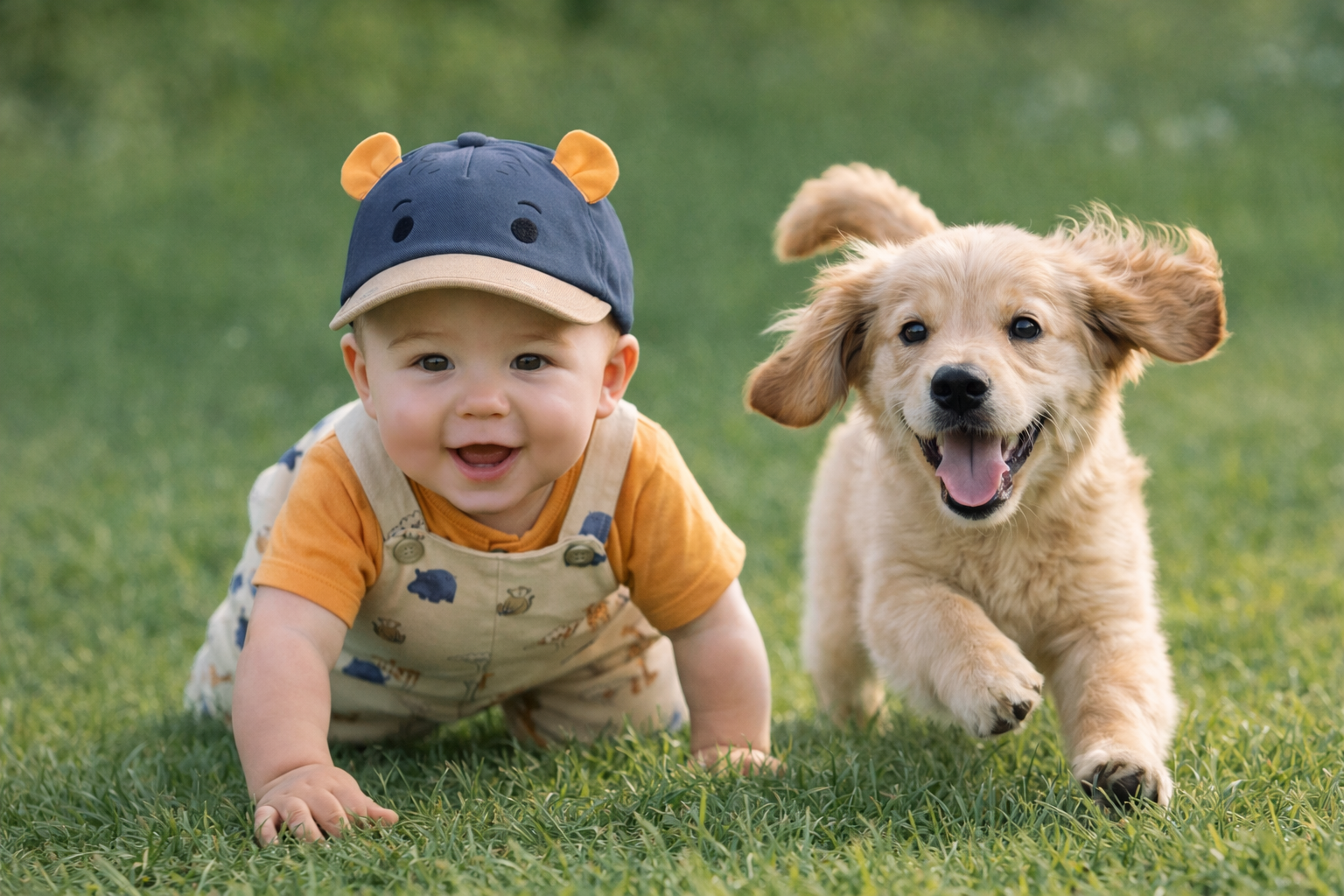 Completo neonato Mayoral 2 pezzi salopette safari + t-shirt (6-24 mesi)