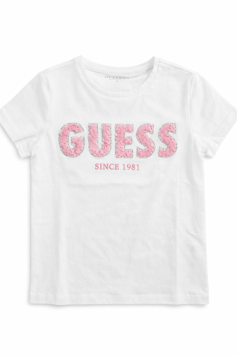 T-shirt Guess da ragazza a manica corta in cotone