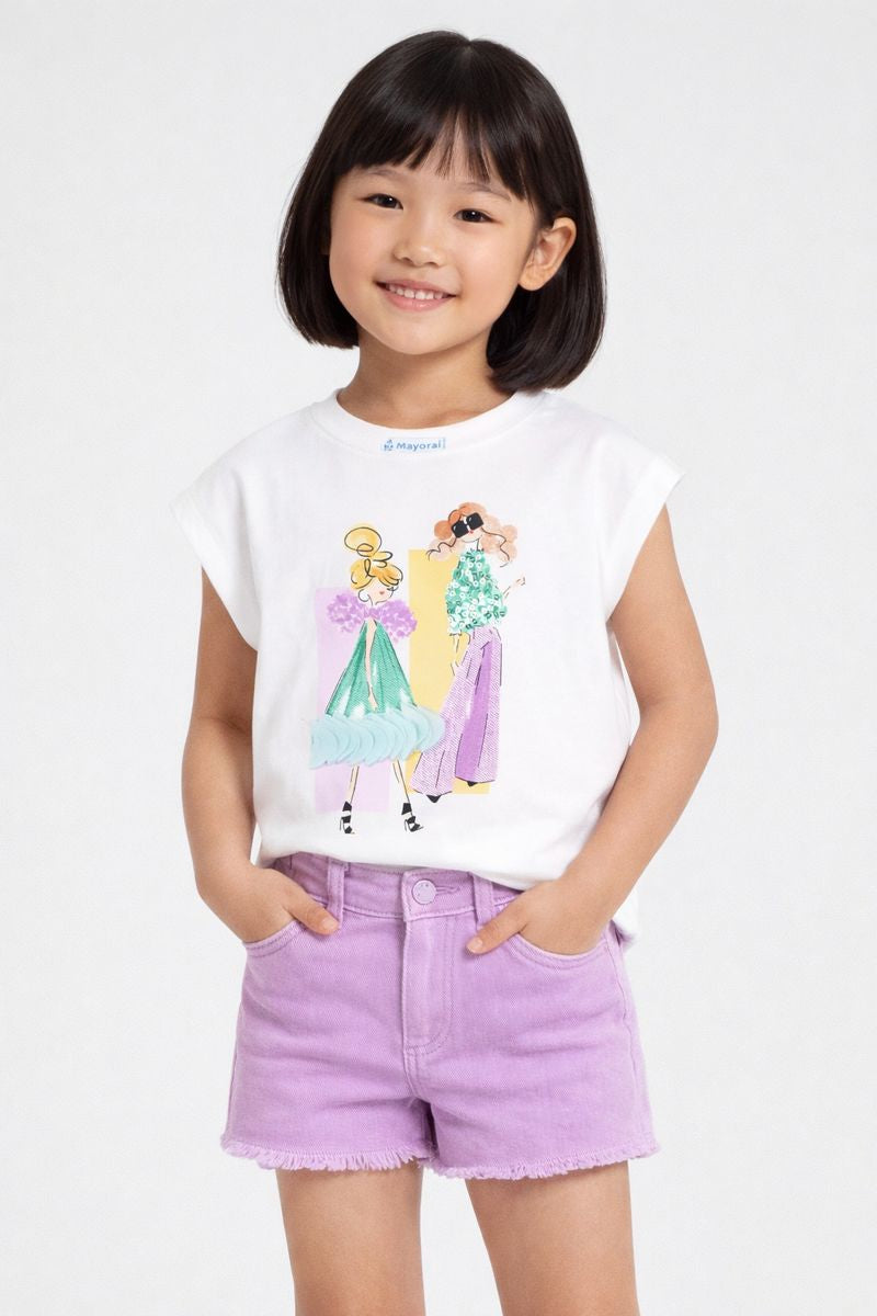 T-shirt bambina Mayoral 3–10 anni in cotone