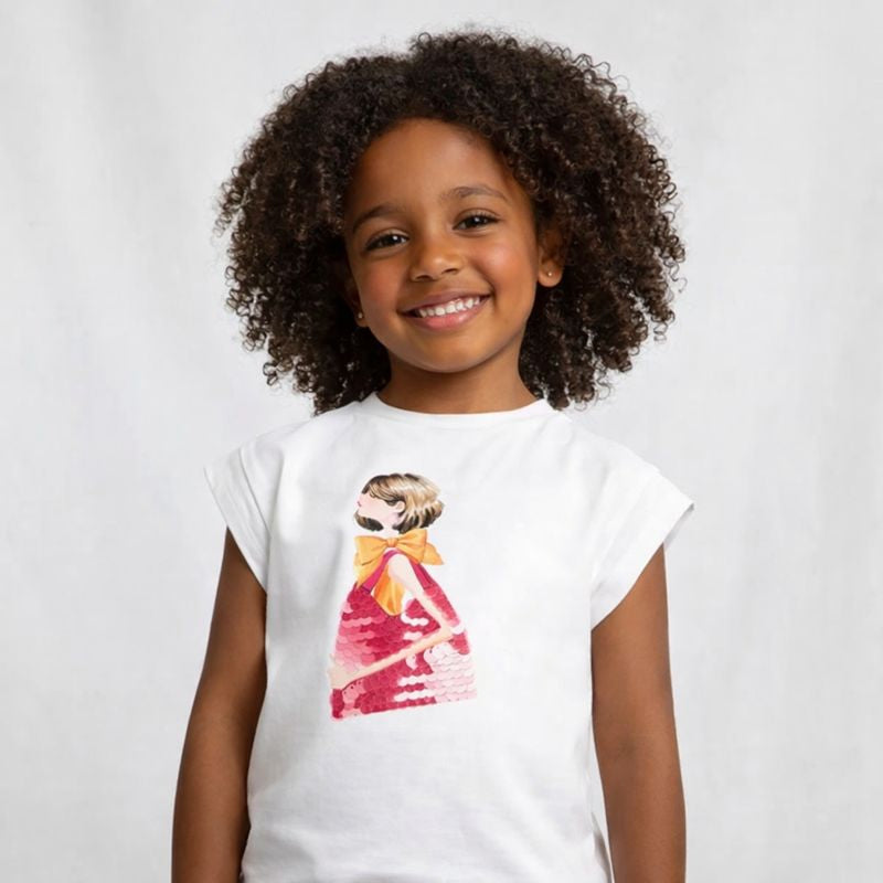 T-shirt da bambina Mayoral con stampa – Primavera Estate (3–10 anni)