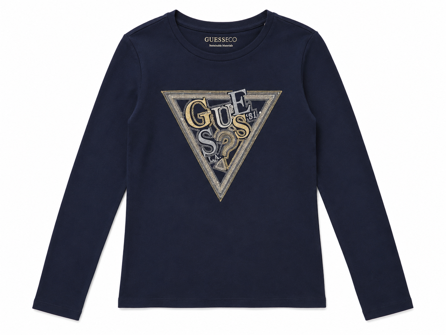 T-shirt Guess a maniche lunghe con logo – 10/16 anni