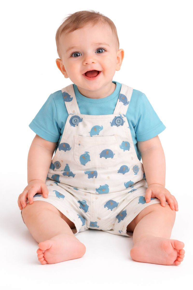 Completo Boboli neonato 3-24 mesi – Salopette con t-shirt