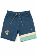 Pantaloncino Boboli blu con dettaglio verde acqua per bambino 3 -8 anni