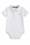 Body polo neonato bianco in cotone Tommy Hilfiger (3–24 mesi)