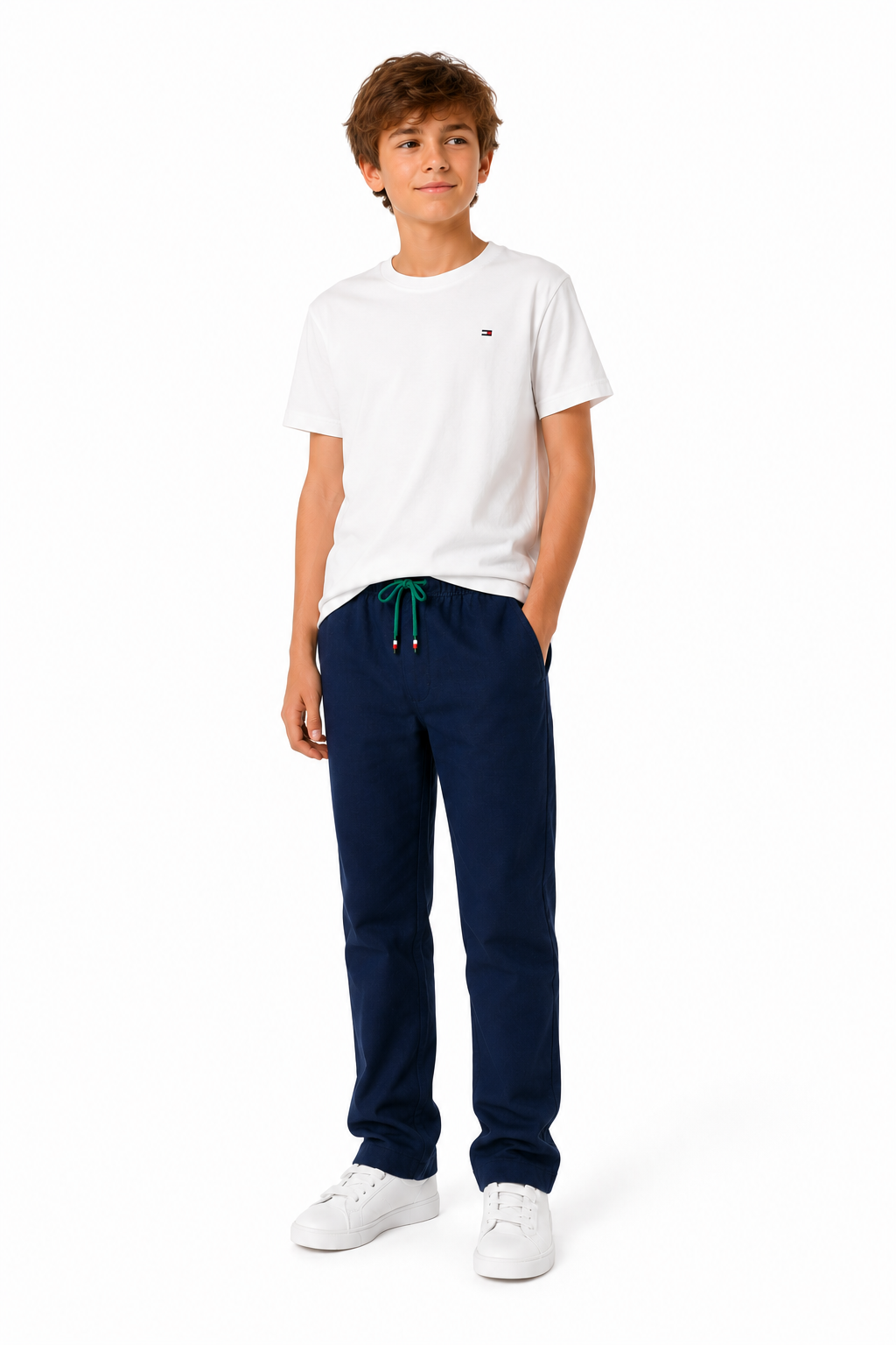 Pantalone Tommy Hilfiger in lino ragazzo 8-16 anni