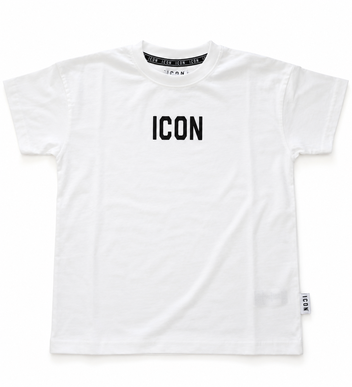 T-shirt ICON ragazzo in Cotone Bianca con Maxi Stampa sul Retro