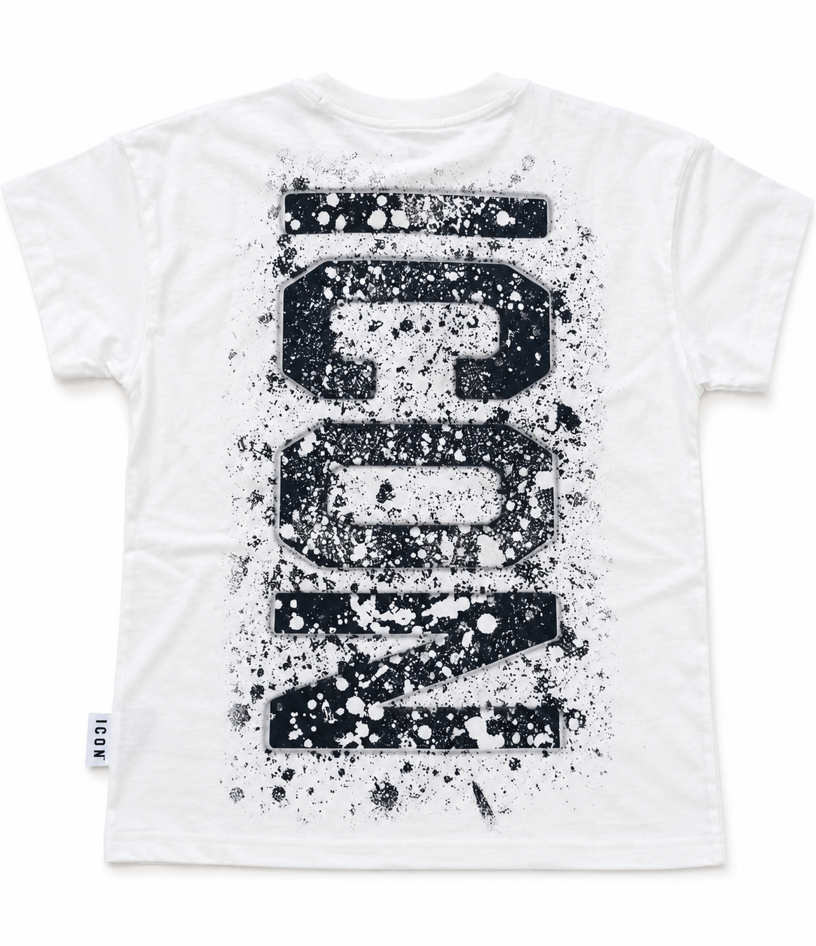 T-shirt ICON ragazzo in Cotone Bianca con Maxi Stampa sul Retro