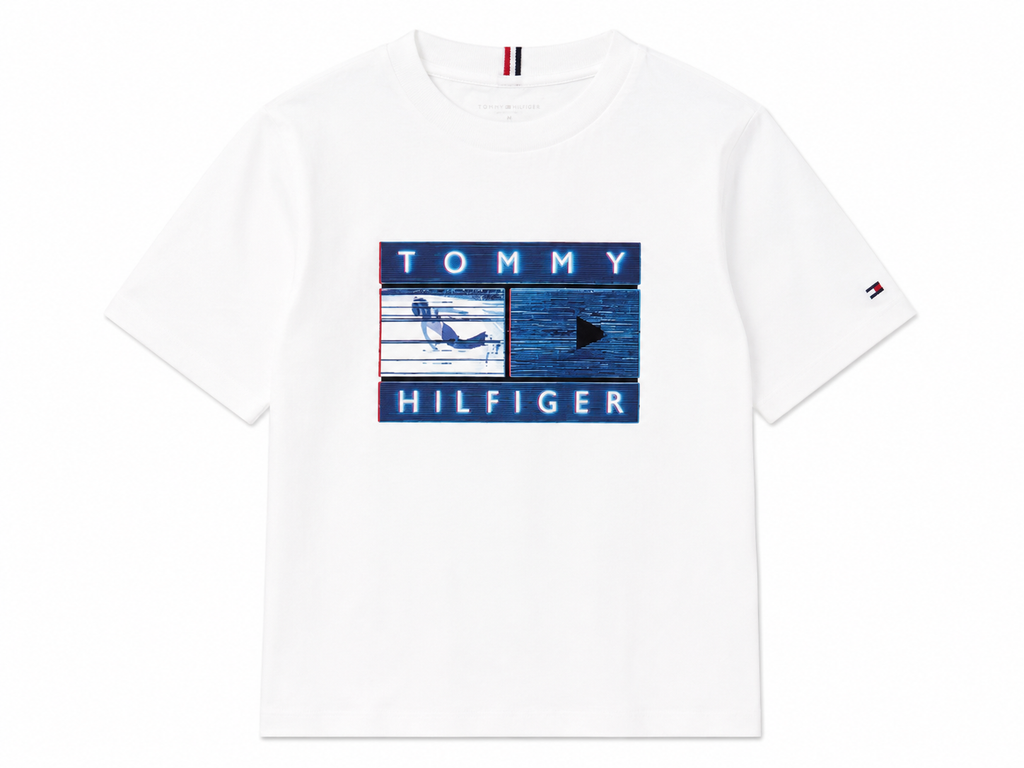 T-shirt Tommy Hilfiger Ragazzo – Bianca con stampa logo | 10-16 anni