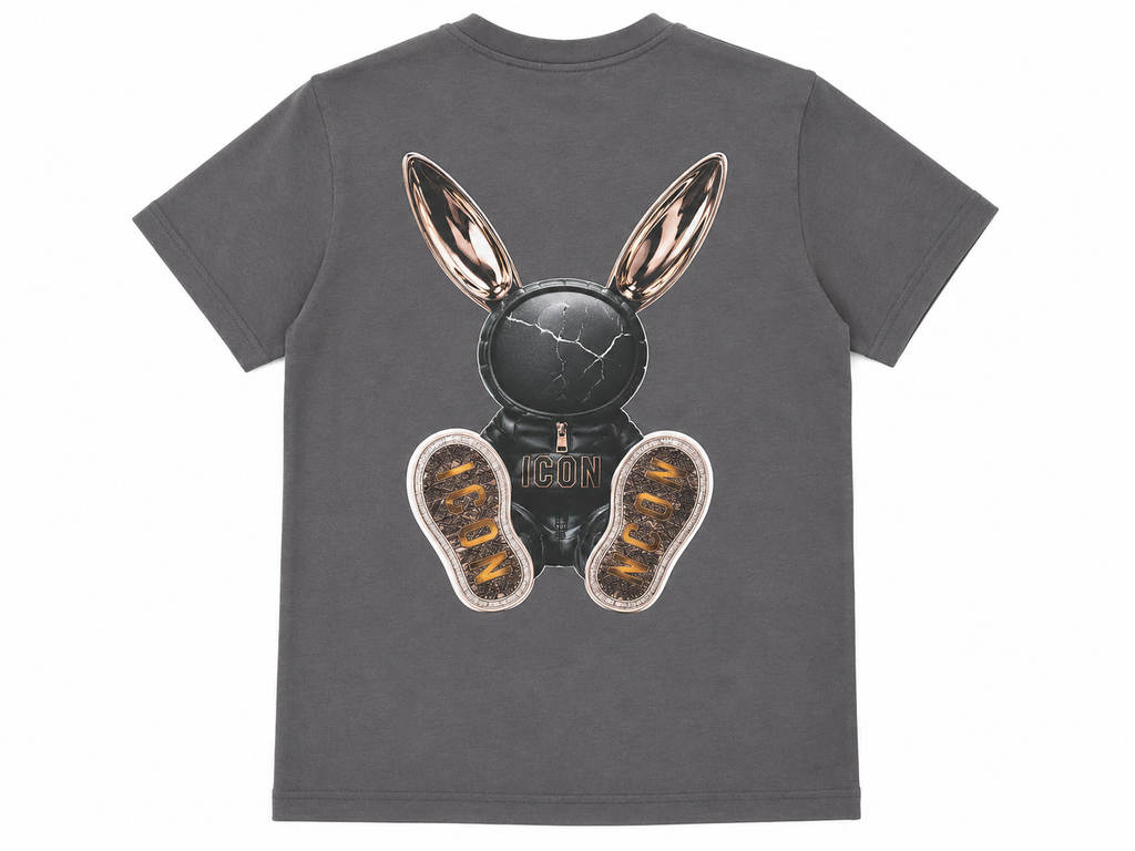 T-shirt ICON nera in cotone con stampa logo – Ragazzo 8-16 anni