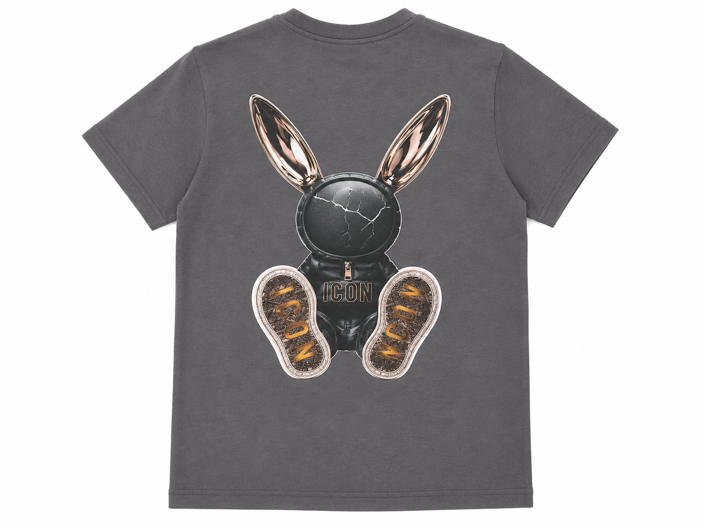 T-shirt ICON nera in cotone con stampa logo – Ragazzo 8-16 anni