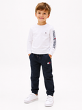 T-shirt Tommy Hilfiger a Maniche Lunghe Bianca Bambino 3-7 Anni